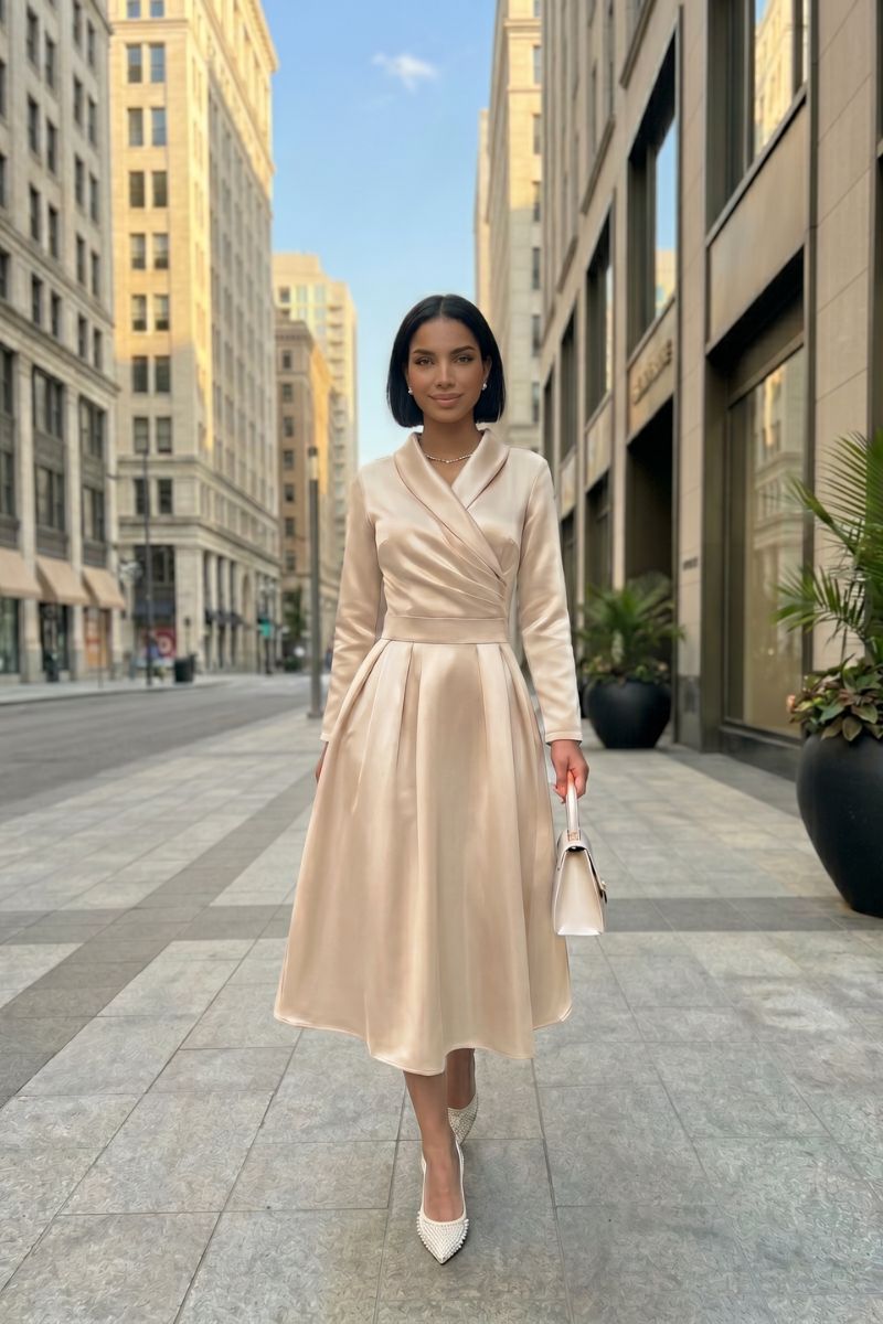 Chic Fitted Midi Dress