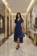 Pleated Chiffon Dress