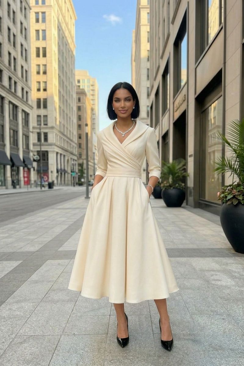 Chic Fitted Midi Dress