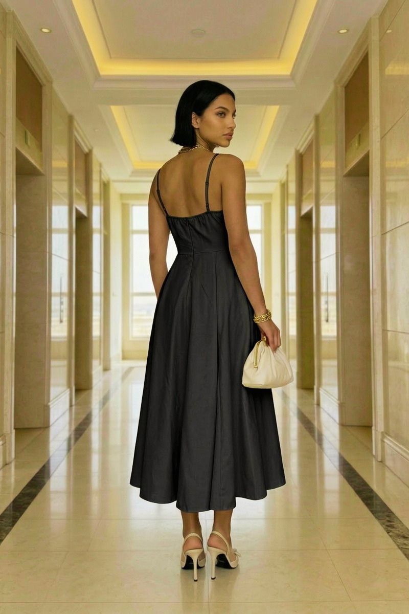 European Chic Suspender Dress