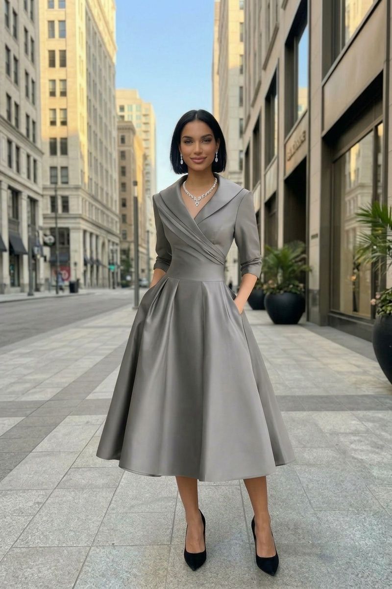 Long Sleeves Waist Dress