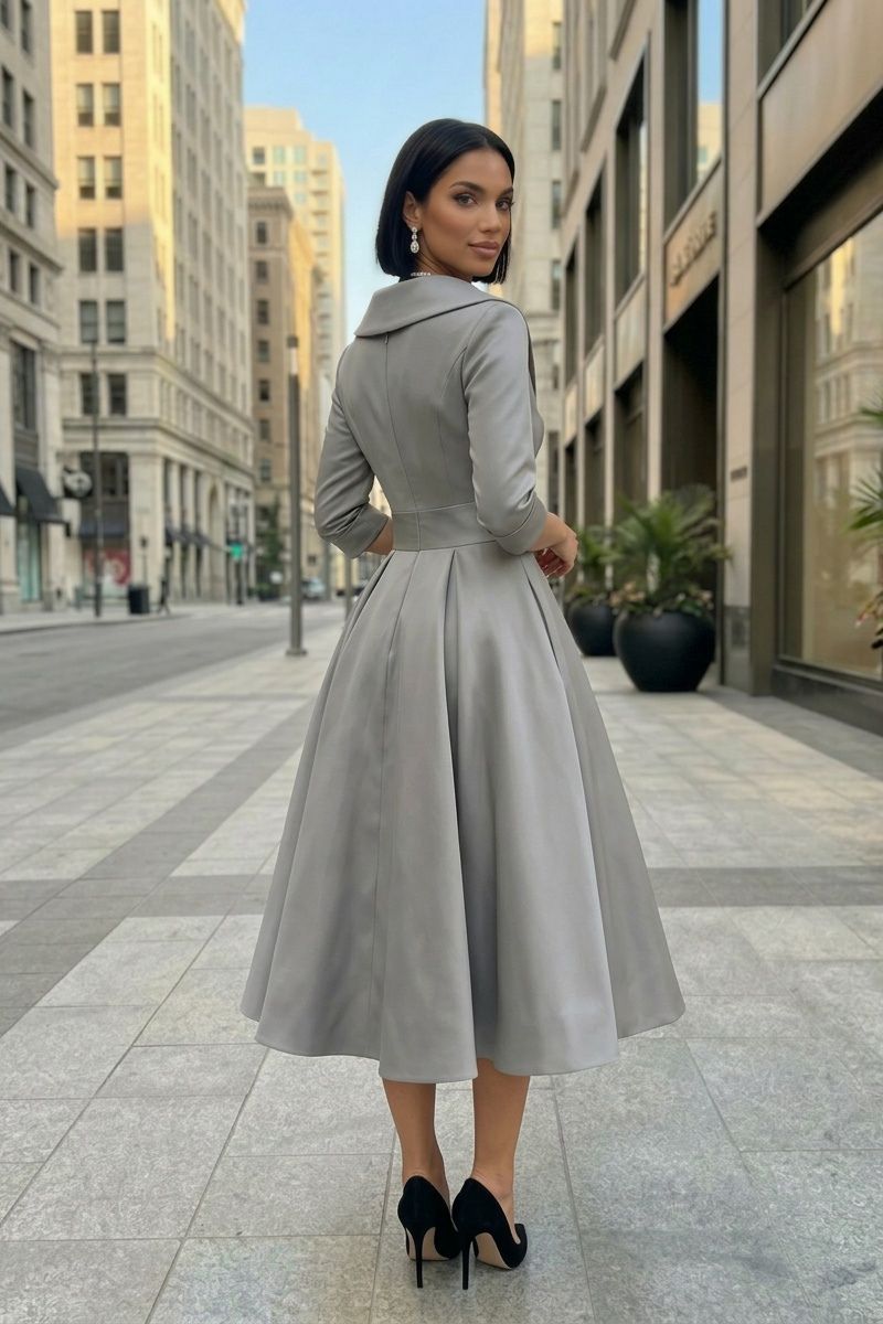 Long Sleeves Waist Dress