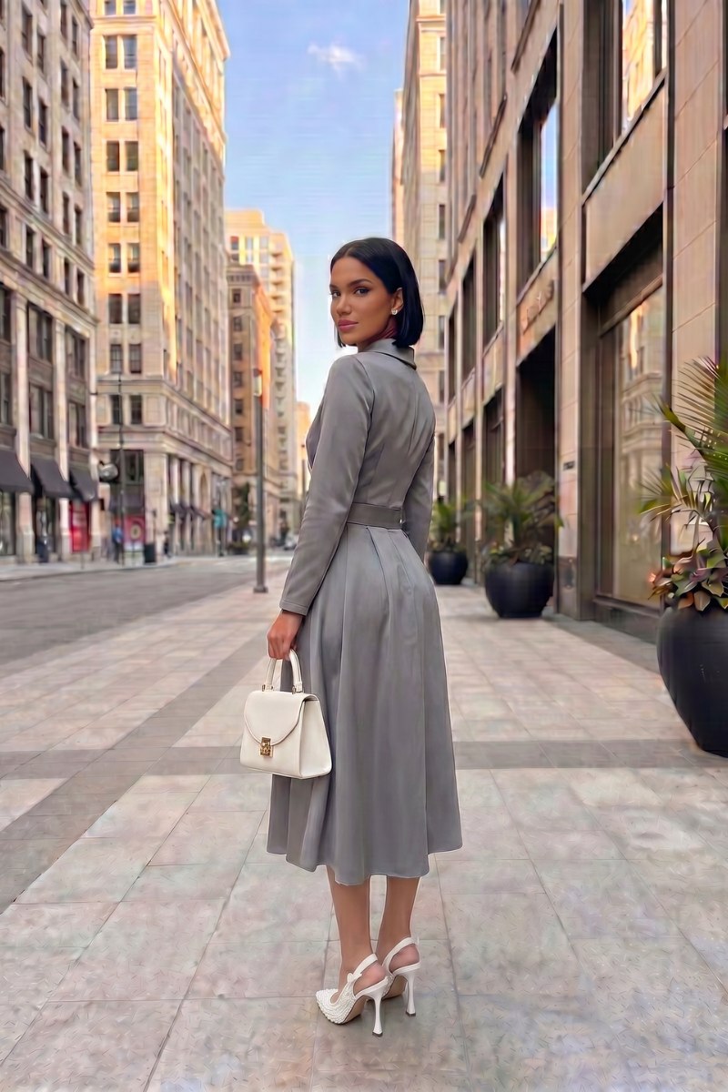 Chic Fitted Midi Dress