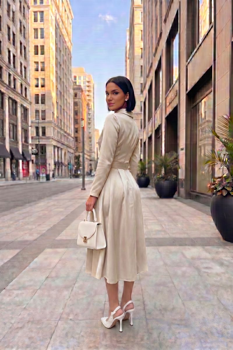 Chic Fitted Midi Dress