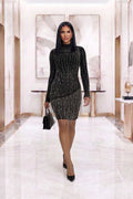 Diamond Decorated Mesh Dress