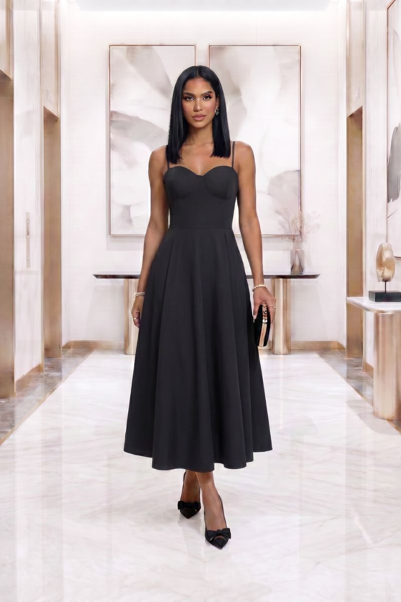 European Chic Suspender Dress