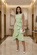 Sleeveless A-Line Midi Dress