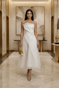 Strapless High-Waisted Dress