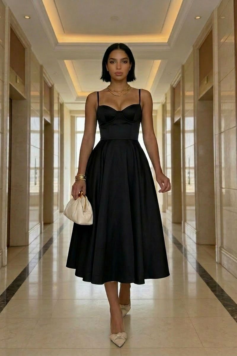 European Chic Suspender Dress