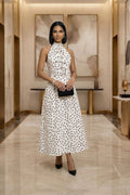 High Neck Polka Dress